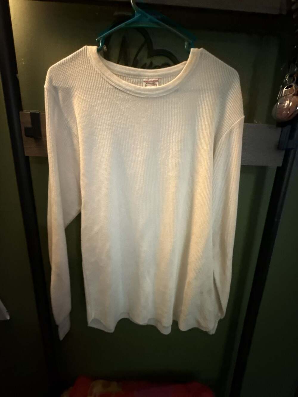 Highland Outfitters Authentic Thermal Top Size XL White Waffle Knit